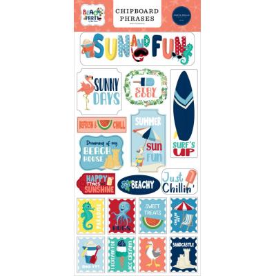 Carta Bella Beach Party Sticker - Chipboard Phrases